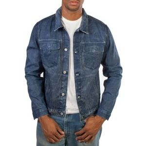 7 for All Mankind Selvedge Denim Classic Jean Jacket Faded Blue S Nwt $298
